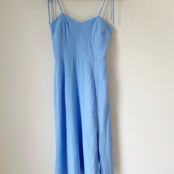 CIDER Light Blue Corset Midi Dress Med - Picture 11 of 12